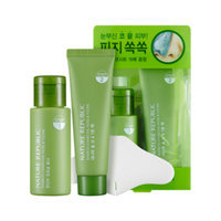 Nature Republic Bamboo Charcoal Nose & T-zone Pack: Toner 33ml + Pack 25ml 33ml + 25ml