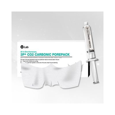 W.lab 3P+ CO2 Carbonic Pore Pack: Gel 11g x 3syringe + Sheet 6pcs Gel 11g x 3syringe + Sheet 6pcs