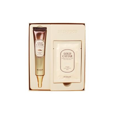 Skinfood - Collagen Plus Eye Cream Set: Eye Cream 45ml + Eye Mask 5pairs 6pcs