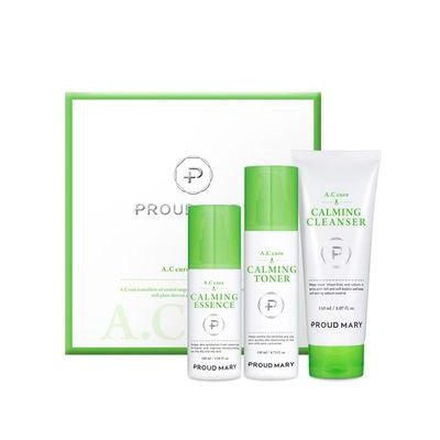 PROUD MARY - A.C Cure Calming Gift Set: Cleanser 150ml + Toner 140ml + Essence 100ml 3pcs
