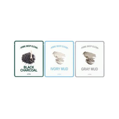 A'pieu APIEU - Pore Deep Clear Mask 1pc (3 Types) Gray Mud