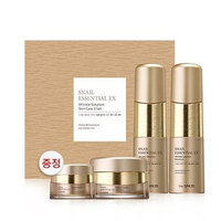 The Saem - Snail Essential EX Wrinkle Solution Skin Care Set: Toner 150ml + Emulsion 150ml + Cream 60ml + Eye Cream 30ml 4pcs