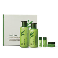 Innisfree - Green Tea Balancing Special Skin Care Set: Skin 200ml + 15ml + Lotion 160ml + 15ml + Cream 5ml 5pcs