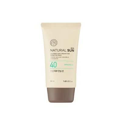 The Face Shop - Natural Sun Eco Calming Sun Cream for Sensitive Skin SPF40 PA+++ 50ml