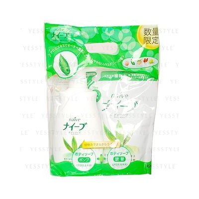 Kracie - Na ve Body Wash (Aloe) Set: Body Wash 580ml + Refill 420ml 2 pcs