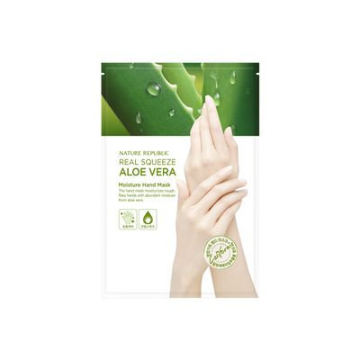 Nature Republic - Real Squeeze Aloe Vera Moisture Hand Mask 1pair 14ml