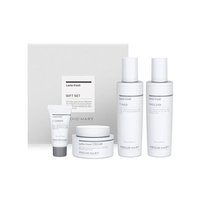 PROUD MARY - Lacto-Fresh Gift Set: Toner 150ml + Emulsion 150ml + Cream 50ml + Whipping Cleanser 20ml 3pcs