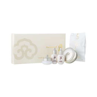 The History of Whoo - Gongjinhyang Seol Radiant White Moisture Cushion Foundation Special Set: Cushion SPF50+ PA+++ (#21) 15g x 2pcs + Balancer 20ml + Emulsion 20ml + Moisture Cream 10ml 5pcs