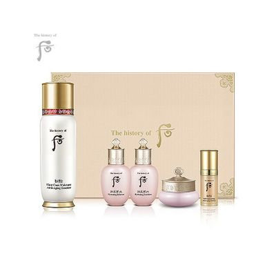The History of Whoo - Bichup Soonhwan Essence Set: Essence 85ml + Self-Generating Essence 8ml + Gongjinhyang Soo Soo Yeon Balancer 20ml + Lotion 20ml + Jin Cream 10ml 5pcs