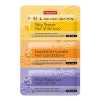 PUREDERM - 3-in-1 Hair Care Treatment: Silky Repair Hair Shampoo 10g + Nourish & Hydrate Hair Conditioner 10g + Vital Radiance Hair Serum 10g 30g