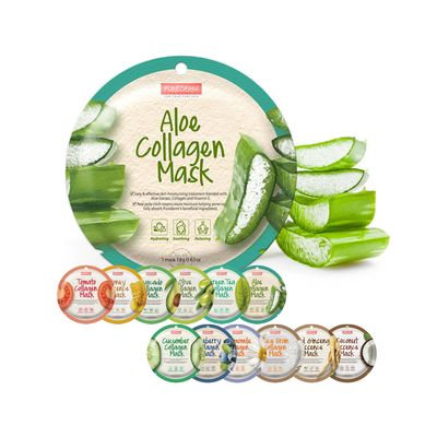 PUREDERM - Rice Bran Collagen Circle Mask 1pc 18g