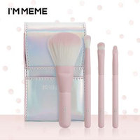 MEMEBOX - I'M MEME I'm Mini Pink Brush Set: Shading Brush 1pc + Blending Brush 1pc + Eyeshadow Brush 1pc + Eyeshadow Point Brush 1pc 4pcs