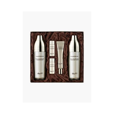 Hanskin - Royal Golden Snail Renewing Basic Care Set: Skin 130ml + 15ml + Lotion 130ml + 15ml + Eye Cream 5pcs