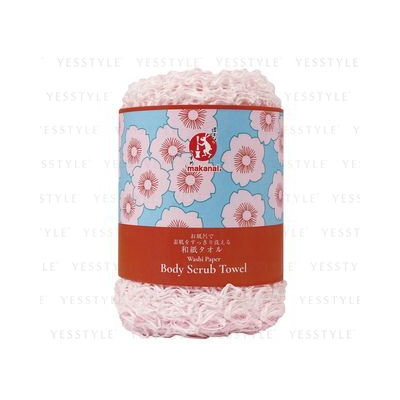 Makanai Cosmetics - Washi Paper Body Scrub Towel (Pink/Sakura) (Limited Edition) 1 pc