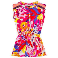 Multi Floral Print Woven Dress