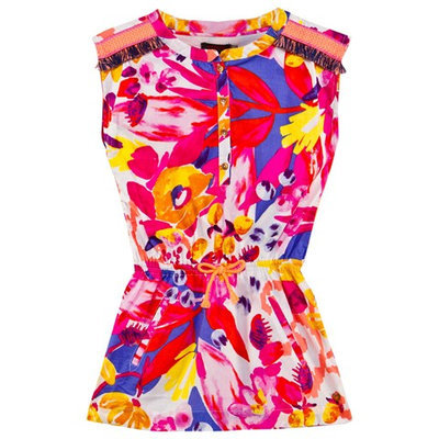 Multi Floral Print Woven Dress