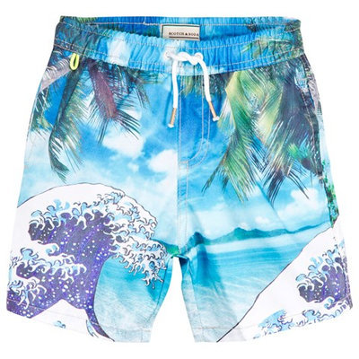 Wave Print Swimshorts in a Bag
