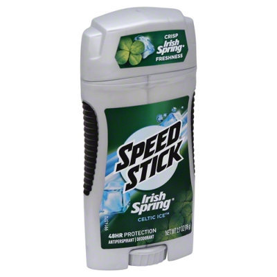 Men's: Mennen Speed Stick Irish Spring Anti-Perspir Celtic Ice 2.7oz