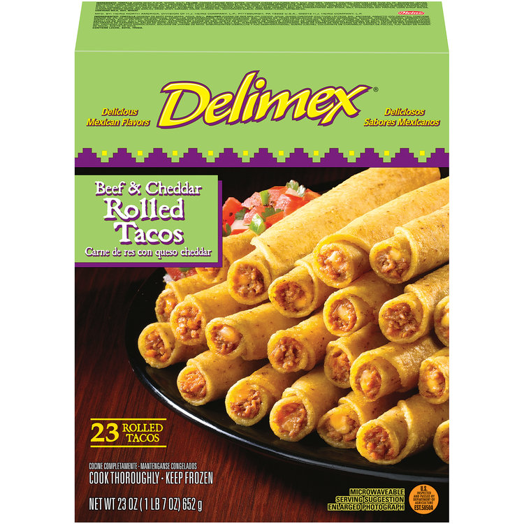 Delimex Beef & Cheddar Rolled Tacos Reviews 2019