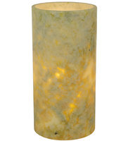 MEYDA 121712 4 in. W x 8 in. H Jadestone Green Flat Top Candle Cover