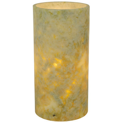 MEYDA 121712 4 in. W x 8 in. H Jadestone Green Flat Top Candle Cover