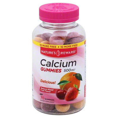 Nature's Reward Adult Calcium Gummies 500MG 70 Count