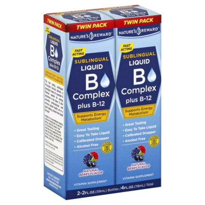 Nature's Reward B-Complex Liquid 2X2Oz Twin Pack