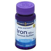 Nature's Reward Iron Ferr Sulfate 65MG 200 ct