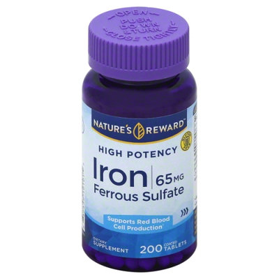 Nature's Reward Iron Ferr Sulfate 65MG 200 ct