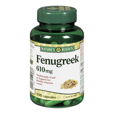 Nature's Bounty Fenugreek, 610 mg, 100 Capsules