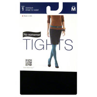 No Nonsense Medium Black Sheer Waist Tights