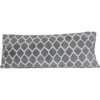 your zone gray lattice body pillow