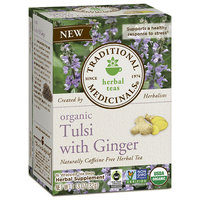 Organic Tulsi Tea with Ginger, 16 Tea Bags, Traditional Medicinals Teas