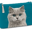 Catseye London 'Cat' Cosmetics Case, Size One Size - Blue Eyed Cat
