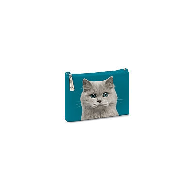 Catseye London 'Cat' Cosmetics Case, Size One Size - Blue Eyed Cat