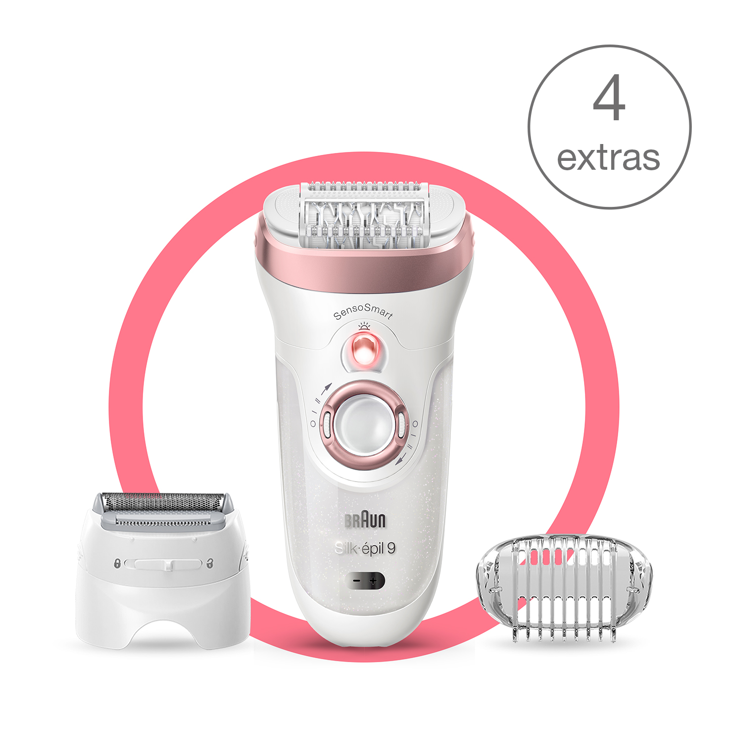 Braun Silk-epil 9-720 Wet & Dry epilator with 4 extras incl
