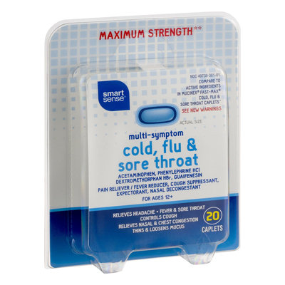 Mygofer Smart Sense Multi-Symptom Cold, Flu & Sore Throat Maximum Strength Caplets - 20 CT