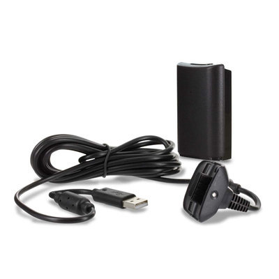 Xbox 360 Stay N Play Charge Kit (Black) - Tomee