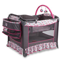 Dorel Juvenile Disney Girls' Minnie Mouse Sweet Wonder Convertible Play Yard - Bows, Brown
