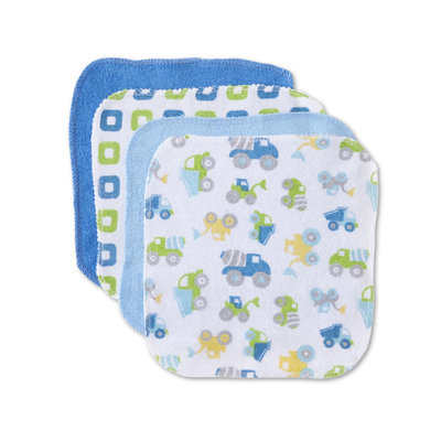 Cudlie Infant Boys' 10-Pack Washcloths, Blue