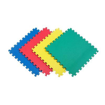 Cha Yau Enterprise Co., Ltd Multi-Purpose 24 in. x 24 in. Interlocking Multi-Color Foam Flooring Recyclamat 4-Pieces