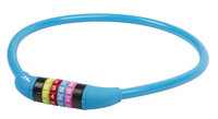 Cycle Source Group, Llc Ventura DS12.65 Silicone 2 feet by 12mm Combo Bike Lock, Blue