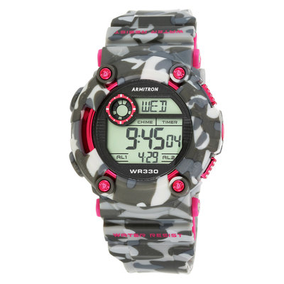 Armitron Men's Camouflage Sport Digital Chronograph Watch, Size: LARGE, Pink