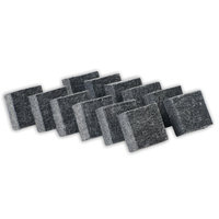 Charles Leonard Multi-Purpose Mini Dry-Erase Chalkboard Erasers, 2in, Black, Case Of 36