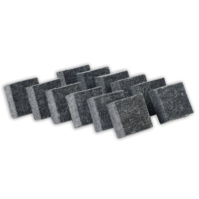 Charles Leonard Multi-Purpose Mini Dry-Erase Chalkboard Erasers, 2in, Black, Case Of 36