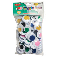 Charles Leonard Inc Charles Leonard, Inc. Jumbo Round Wiggle Eyes, Assorted Colors, 100 Per Bag, Pack Of 2 Bags