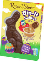Russell Stover Easter Milk Chocolate Dip-it Rabbit with Peanut Butter 6 oz