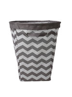David Shaw Silverware Na Ltd Large Round Bin - Gray Chevron