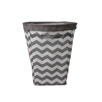 David Shaw Silverware Na Ltd Large Round Bin - Gray Chevron