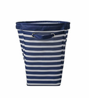 David Shaw Silverware Na Ltd Large Round Bin - Blue Stripe